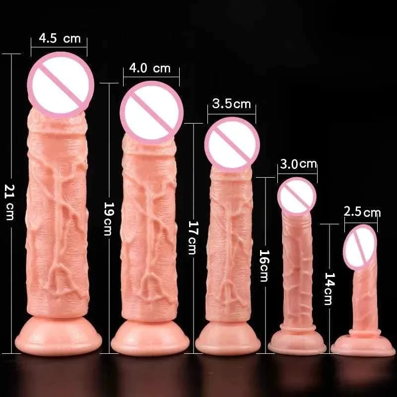 Φτηνές ρεαλιστικές 5 μεγέθη πισινό βύσμα Dildo Άνδρας Γυναικεία βεντούζα πέους πρωκτικό σεξ Παιχνίδια ομοφυλόφιλων βεντούζα βεντούζες Big Dick Κολπικοί αυνανιστές