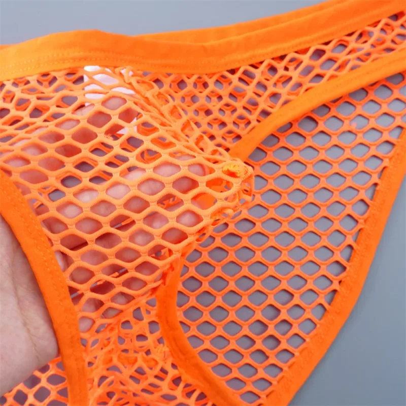 Sexy Man Fishnet Mesh Underwear See Through Male Briefs Breathable and Comfortable High Quality Low Waist Panties