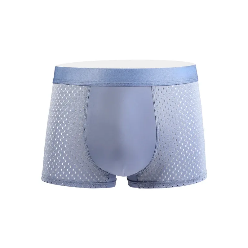 Gümrükleme erkek Buz Ipek Örgü Boxer Külot Rastgele Tarzı Sandıklar Nefes Çabuk Kuruyan spor iç çamaşırı Boxershorts Erkek Iç Çamaşırı