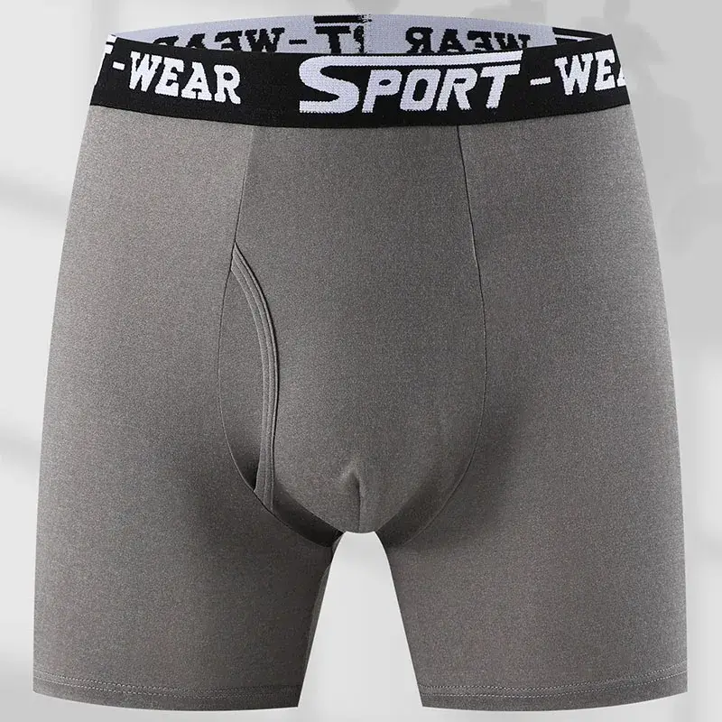 3 Pcs/Lot Fashion Solid Color Men's Underwear, Vibrant Waistband, Comfortable Flat Front, Quick-Drying Sports Breathable Shorts