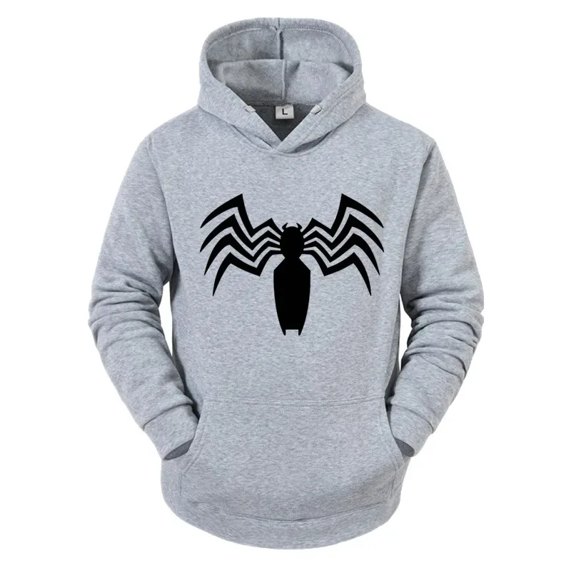 2026 Autumn and Winter New Men's Hoodie Street Fashion Spider Print Sportswear Women's fleece Casual Fun Wear