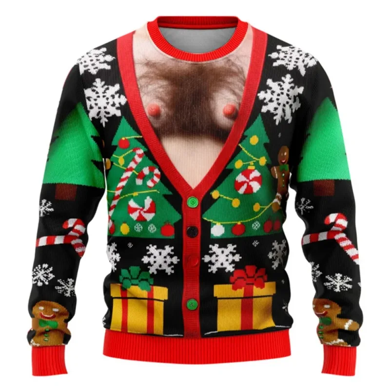 Ngộ nghĩnh Giáng Sinh Áo Len Nam Nữ Chui Đầu Xmas Áo Xấu Xí Đồ Họa Y2k Quần Tây cho Ngày Lễ Đảng Rời Quần Áo Nam