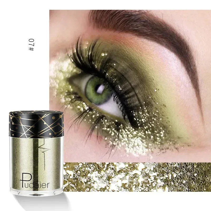 Νέα Glitter Eye Shadow Professional Makeup Monochrome Shining Eyeshadow Sequins Universal Party Cosmetic