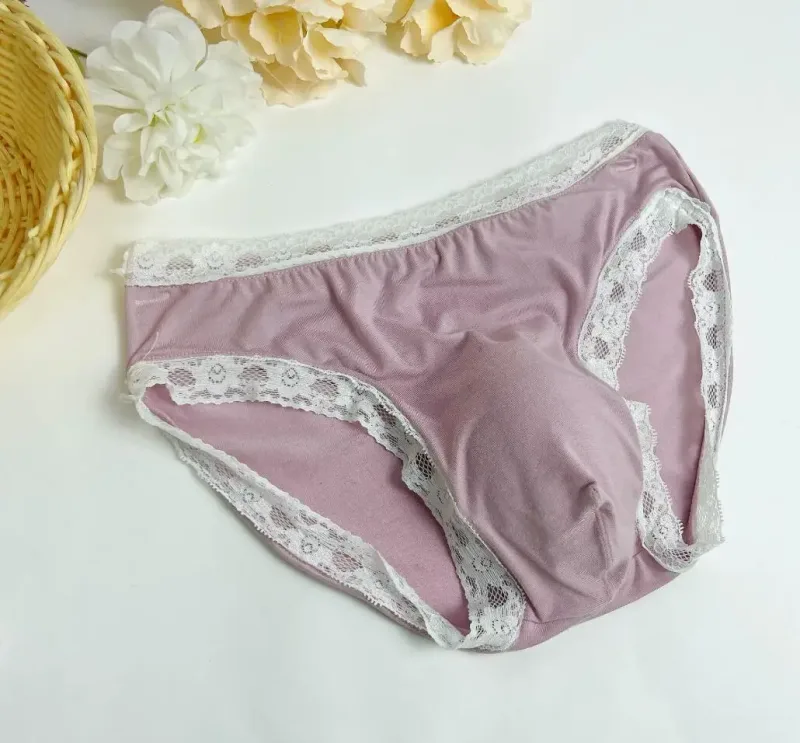 New Men's Underwear Sexy Men's Lace Briefs U-Convex Pouch Low-Rise Comfortable and Breathable Shorts Briefs men underwear sexy