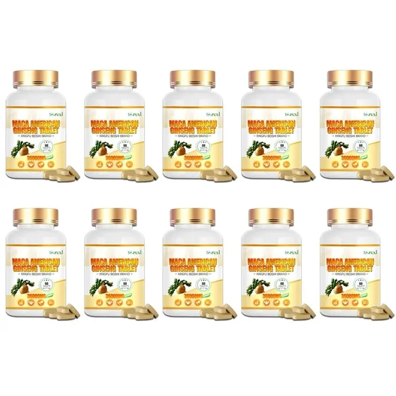 Organic Maca Root Powder with Ginseng Extract Supplement for Men and Women Health- Vegan Potency enhancement Pills