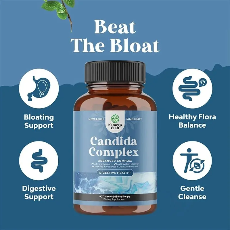 Candida Complex – Probiotikumok és emésztőenzimek, természetes összetevők az emésztőrendszer egészségének és a bélflóra egyensúlyának támogatására