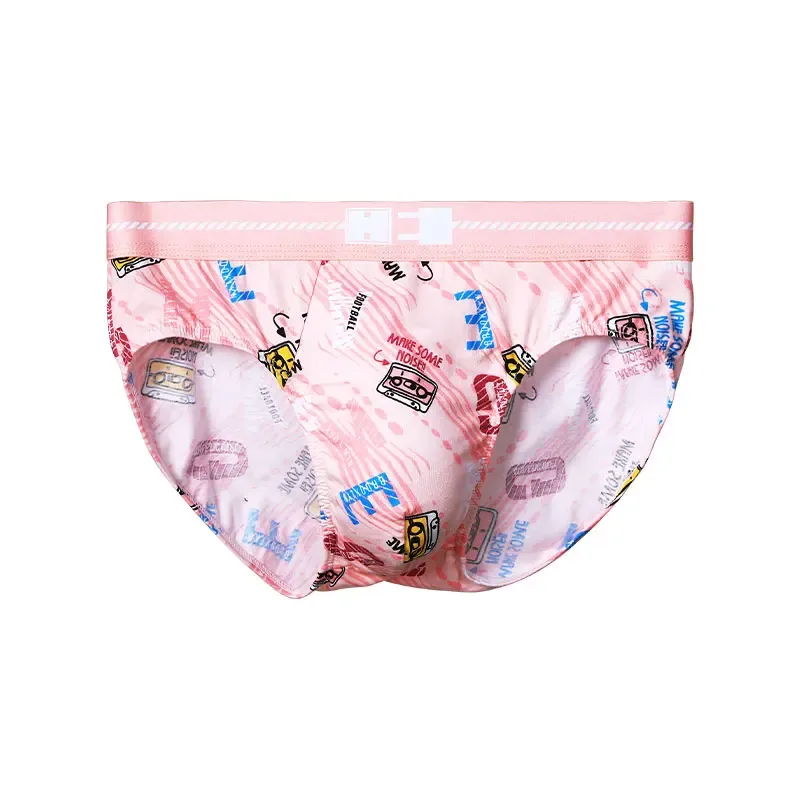 1pcMen's cotton antibacterial underwear men's briefs cotton comfortable personality print breathable boys sports underpants head