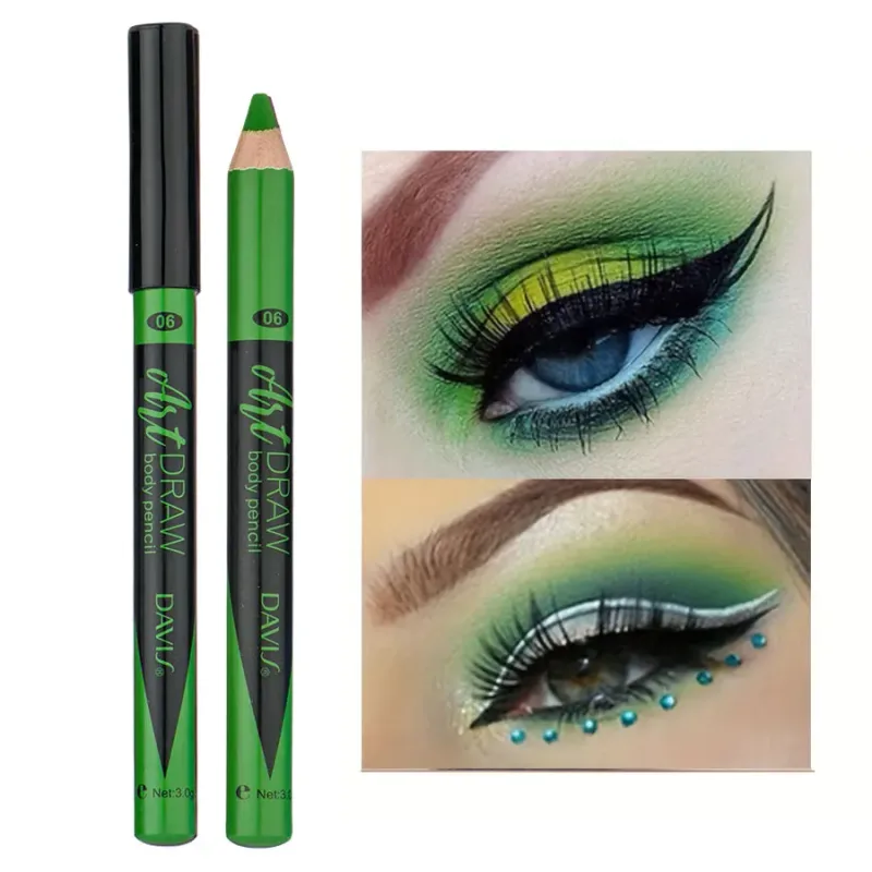 15 Color Eyeliner Lip Liner Pen Black Blue Multicolor Metallic Pearly Glitter Matte Finish Punk Smokey Style Eye Makeup Pen