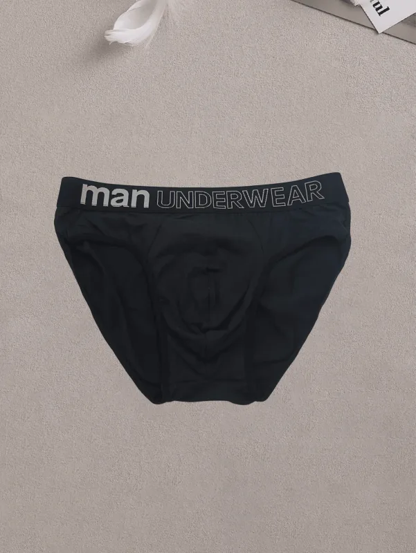 3PCS men's triangle pants simple casual sporty fashionable letter knitted underwear mid waist comfortable and soft men's briefs