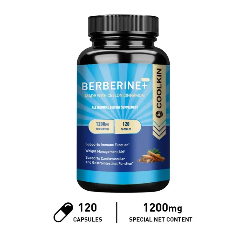 Premium Berberine HCl 1200 Mg Plus Organic Ceylon Cinnamon - Immune System Support Weight Management Supplement