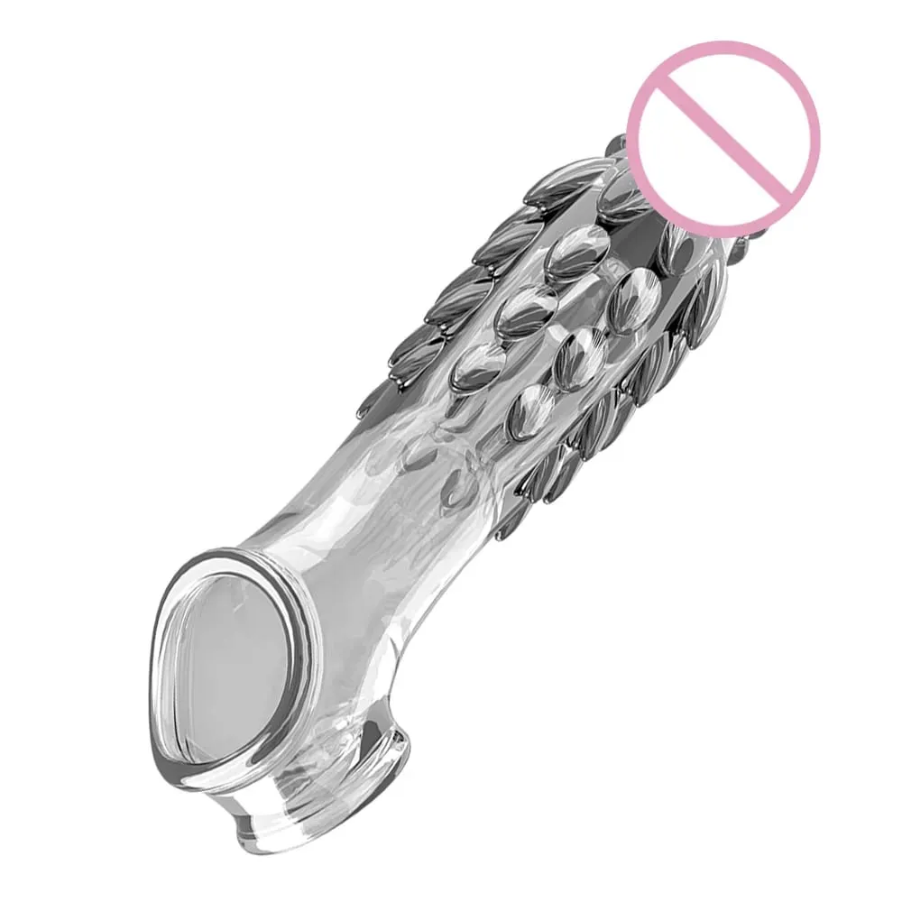 Reusable Cock Ring Vibrator Delay Condom Penis Sleeve Extension Extend Dildo Adult Anal Plug Sex Toys For Men For Women Sex Toys