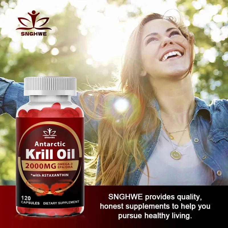 Antarctic Krill Oil-2000mg Per Serving-with Omega-3s EPA DHA & Astaxanthin-Supports Healthy Joints Brain Heart& Blood Pressure — image 5