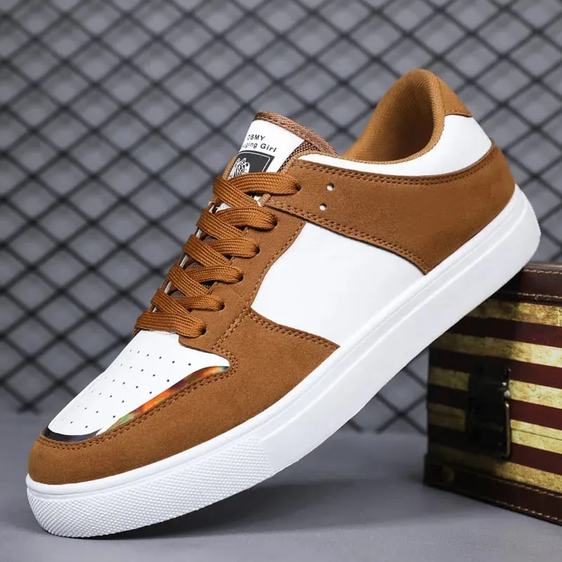 Λευκά Βουλκανιζέ Sneakers Ανδρικά Flat άνετα παπούτσια Lace up Zapatillas Hombre Φθινοπωρινή Άνοιξη Ψηλά Αθλητικά Παπούτσια Plus Size 39-48