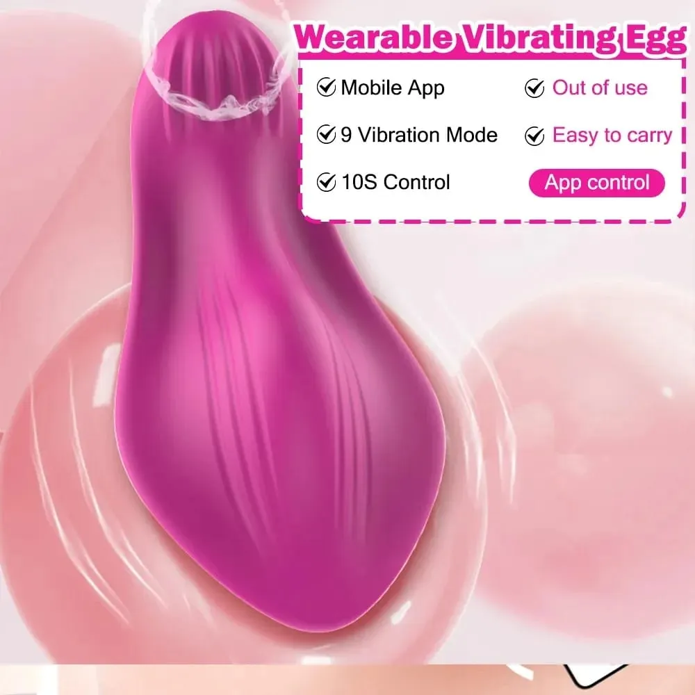 Hordható Bluetooth Bugyi Vibrátor Vagina Clitoris Stimulátor Masszírozó APP Control Hordható vibráló tojás szexjáték felnőtteknek