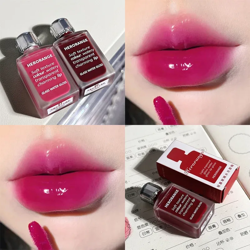 Water-Glow Mirror Lip Gloss μακράς διαρκείας ενυδατική ενυδατική απόχρωση χειλιών μακιγιάζ Κραγιόν που λαμπρύνει την επιδερμίδα Κορεάτικα γυναικεία καλλυντικά