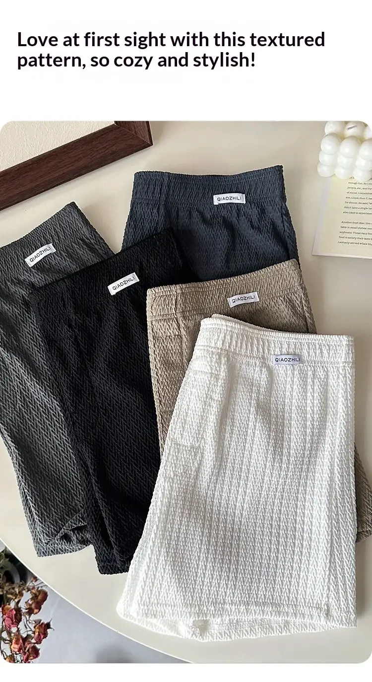 New Men's Ice Silk Jacquard Boxer Shorts, Loose and Breathable, Large Size, Square-Cut, Home Casual Simple Men's Underwear