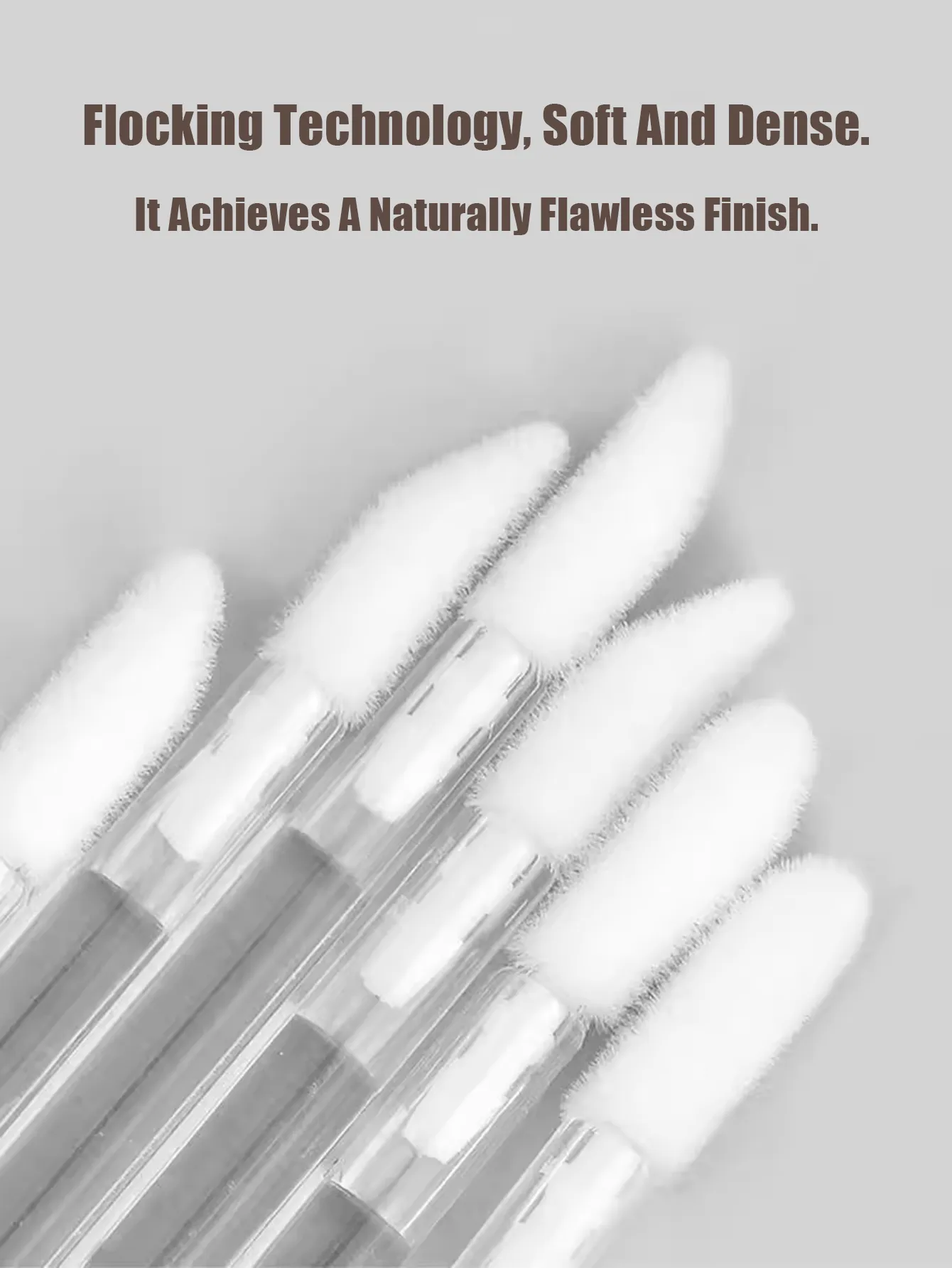 50/100 Pcs Disposable Lip Brushes Flocked Tip Makeup Brush Portable Hygienic Applicator para sa Lip Gloss Foundation Concealer Mask