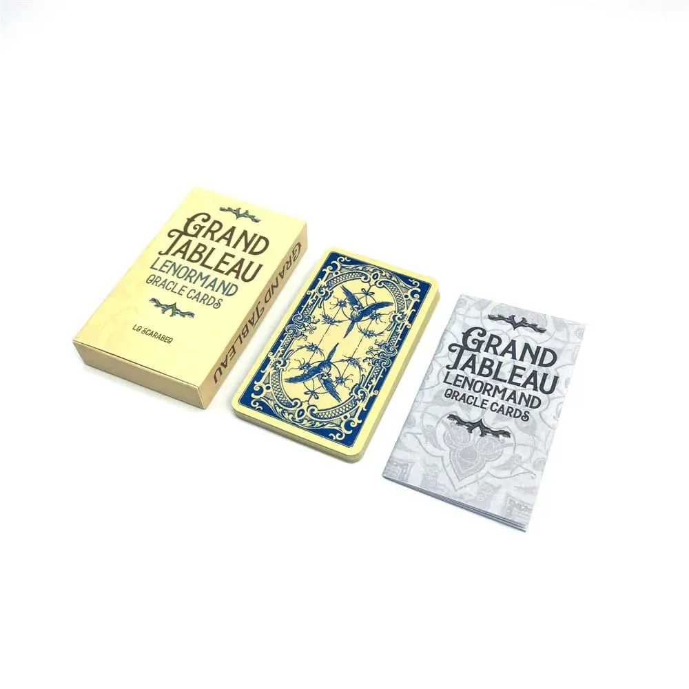 Grand Tableau Lenormand Oracle Decks חפיסת 36 מהדורת חיזוי באנגלית משחקי בוראד עם מדריך נייר