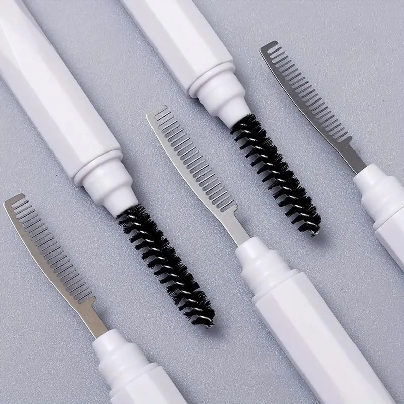 (N) 1Pc Eyebrow Make Up Brushes Dual Ended Brow Comb Makeup Brush Hindi kinakalawang na Steel Eye Lashes Roller Eyelashes Puting Beauty Tool