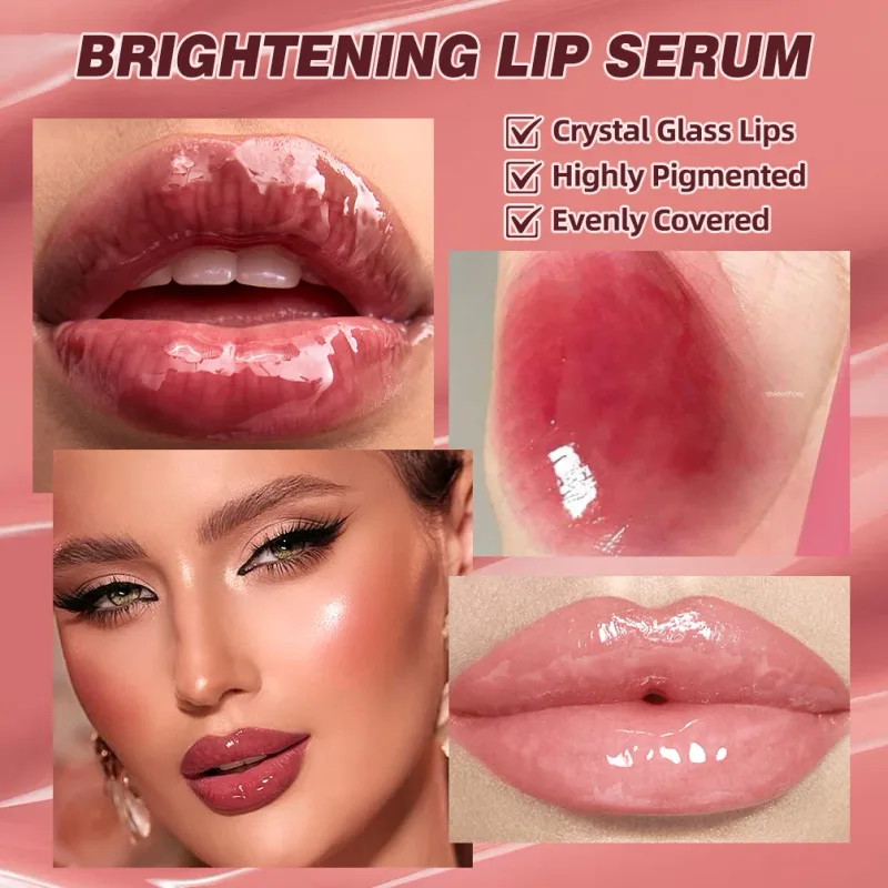 Mirror Pearl Lipgloss לאורך זמן שפתון לחות ברק Glitter Lip Glaze Non Stick Cup Jelly Pout גוון שפתיים איפור
