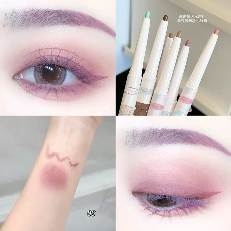Pearlescent Grape Eyeliner Gel With Brush Blend Silky Smooth Tea Brown Pink Lying Selyemhernyó Vízálló Eye Liner Ceruza Smink