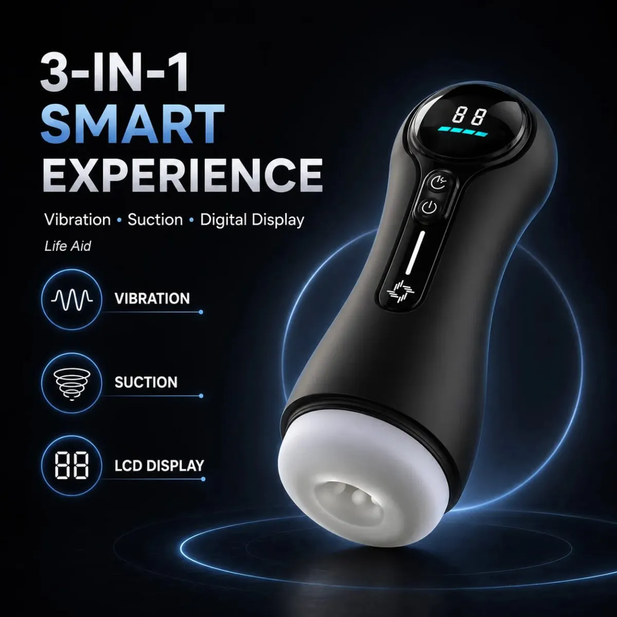 Automatic Male Vibration Masturbator Blowjob Sucking Machine Masturbation Cup Silicone Vaginal Sex Toys for Men Adult Goods — image 4