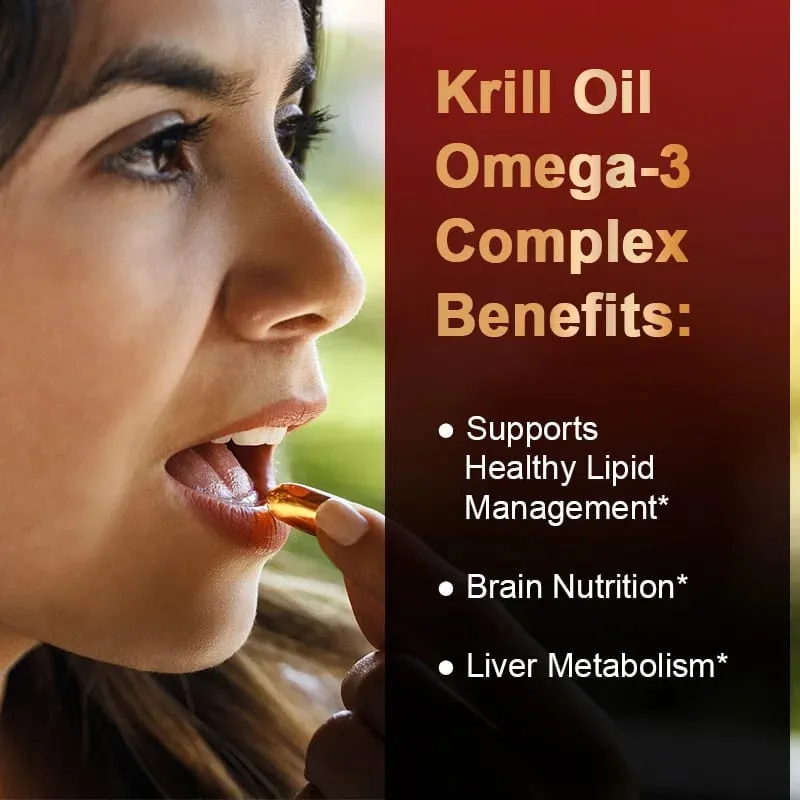 Antarctic Krill Oil-2000mg Per Serving-with Omega-3s EPA DHA & Astaxanthin-Supports Healthy Joints Brain Heart& Blood Pressure — image 6