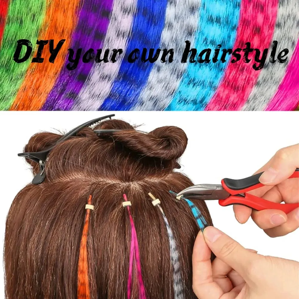 30roots Colored Synthetic Feather Ripe Extension μαλλιών 16 Inch I Tip Party Cosplay For Music Festival Halloween Christmas