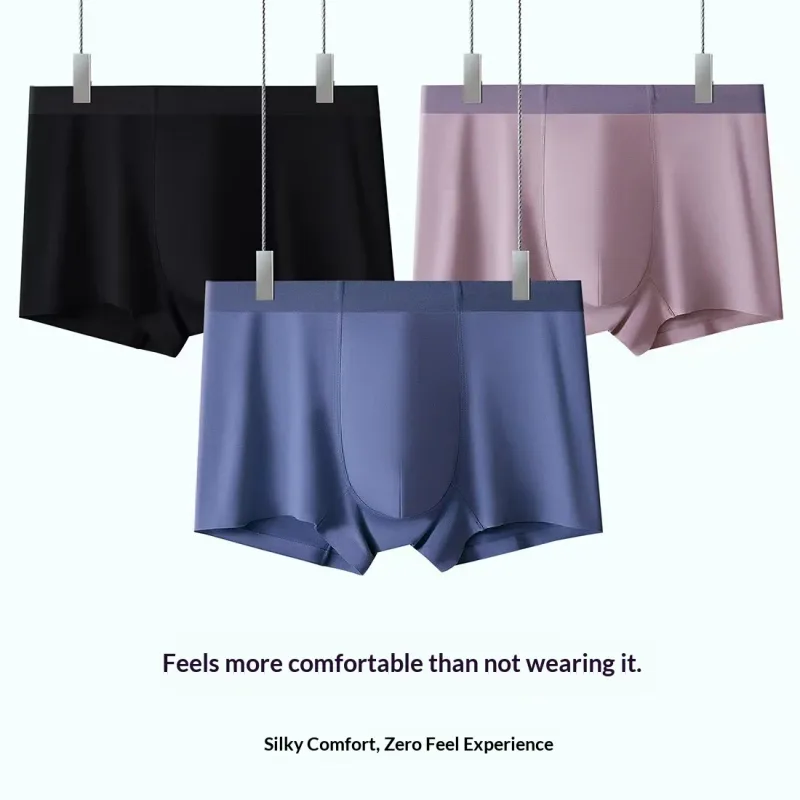 Seamless Men's Briefs Modal-Feel Men's Boxer Briefs Breathable Antibacterial Crotch Men's Boxer Shorts Men's Underwear Shorts