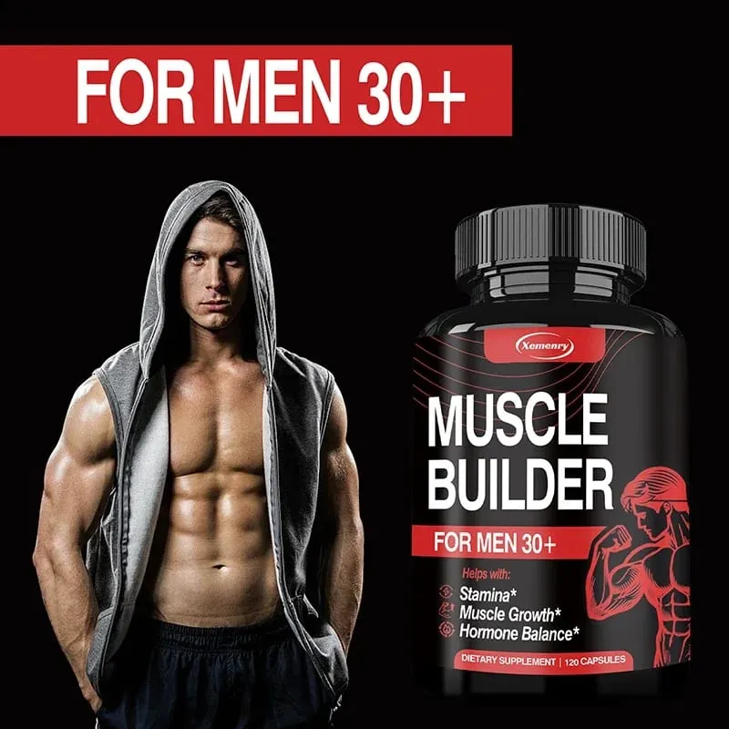 Muscle Builder férfiaknak 30 év felett – fokozza az izomerőt és az állóképességet, támogatja a hormonegyensúlyt