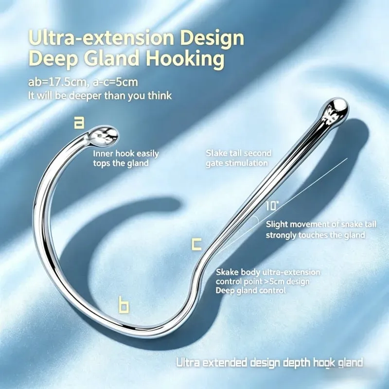 Μεταλλικό πρωκτικό γάντζο Big Butt Plug Pharaoh's Snake Staff Προστάτη μασάζ Αυνανισμός πρωκτού Παιχνίδια σεξ ενηλίκων για άνδρες Gay AnalPlug