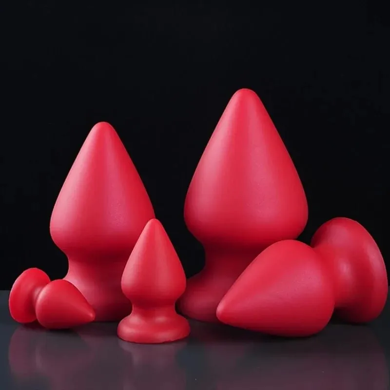 Huge Anal Plug Liquid Silicone Soft Conical Butt Plug Big Anal Dildos for Women Men G-spot /prostate Massage 18+ Sex Toys