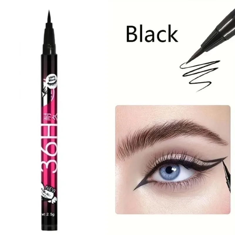 1/3/5db Smooth Black Liquid Eyeliner Pen Ultra-fine Pen Tip 36H Eye Liner Ceruza Vízálló hosszantartó kezdő smink