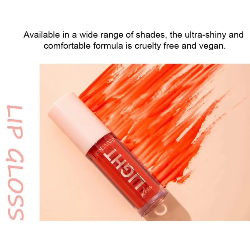 6 PCS Lipgloss Set Liquid Lip Stain Makeup for women Non Stick Cup Mirror Light Lip Glosses Long lasting Lip Gloss Kit Cosmetics