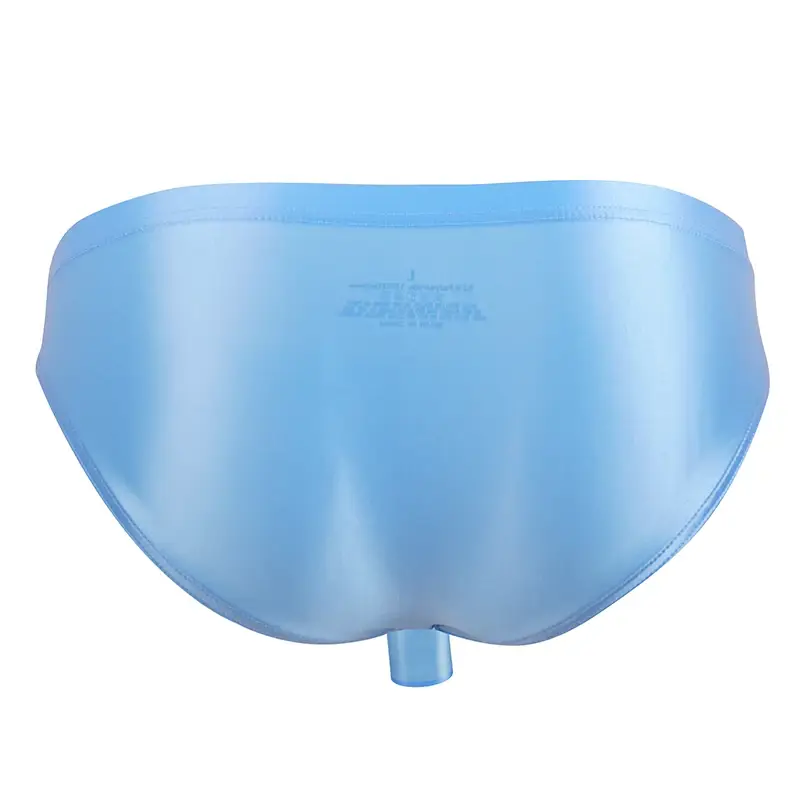 High Elastic Bikini Briefs gay Men's glossy underwear open Pouch Panties Men Smooth gay underwear
