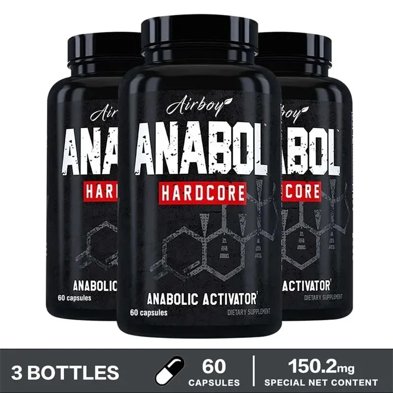Anabol Hardcore Supplement - Muscle Growth Improved Endurance Stress and Mood Relief and Overall Health