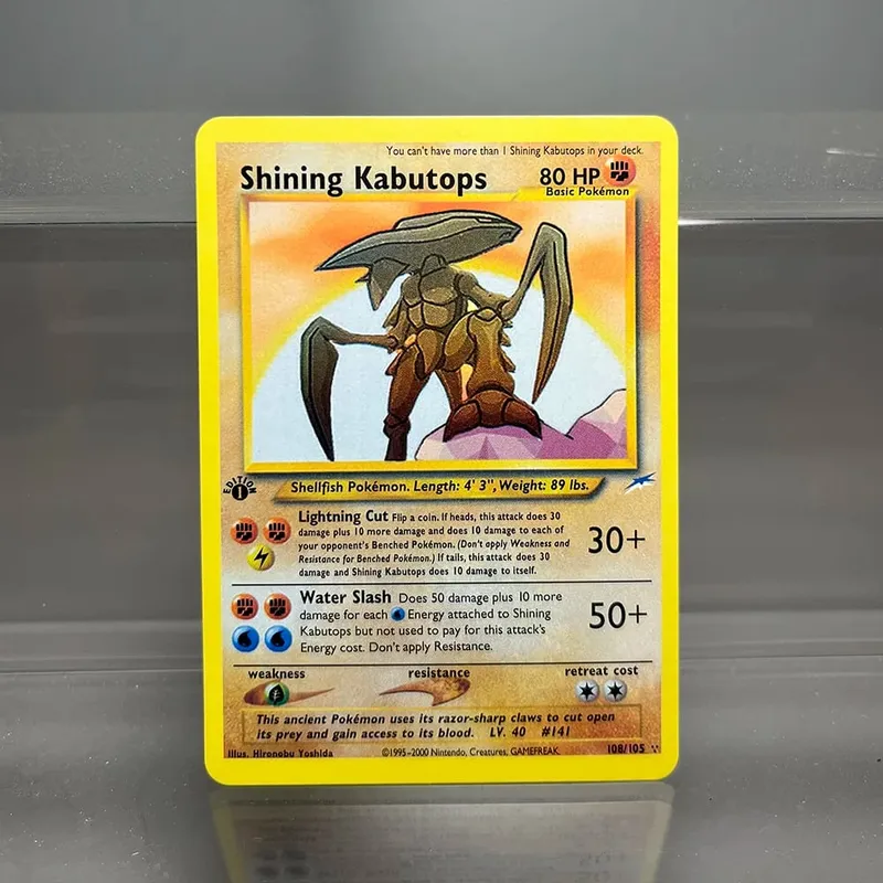 Neo Destiny Charizard PTCG Single Collection Card 1st Edition 1996 Tyranitar Gengar Card PKM Proxy Cards Toys Gifts
