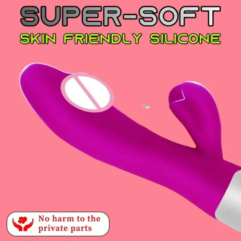 סיליקון G-Spot רטט רטט כפול דגדגן לעיסוי 10 מהירויות נטענת עמיד למים צעצוע מין תענוג לנשים