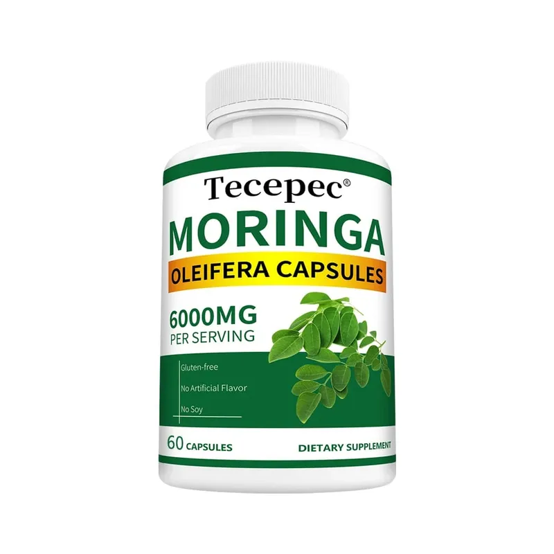 Βιολογικές Κάψουλες Moringa 6000mg Αντιοξειδωτικό Ενισχύει την Ενέργεια και τον Μεταβολισμό Υποστήριξη Ανοσοποιητικού Πεπτικού Υγεία Εγκεφάλου και Καρδιάς