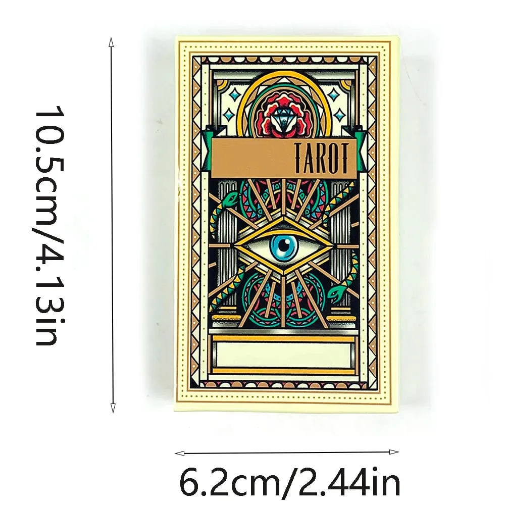 Élénk árusítású tetoválásos tarotkártyák 78-as tarotpakli PDF-útmutató Jövőjóslás Borad Játék játékok Családi összejövetel kártyajáték