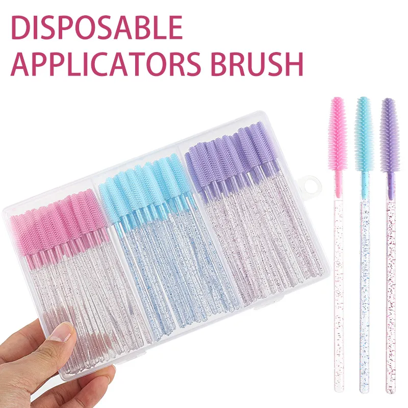 1/90/200/300 Pcs Eyelash Makeup Brush Set Silicone Eyebrow Brushes Micro Cotton Stick Lip Gloss Swab Eyelashes Extension Tools