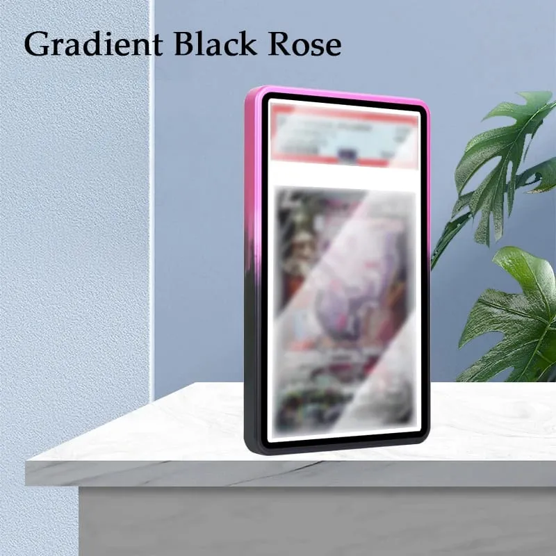 Casing Pelindung Kartu Bertingkat Aloi Aluminium Warna Gradien untuk Tempat Pajangan Bumper Kartu Perdagangan Tahan Gores UV & BGS PSA/BGS