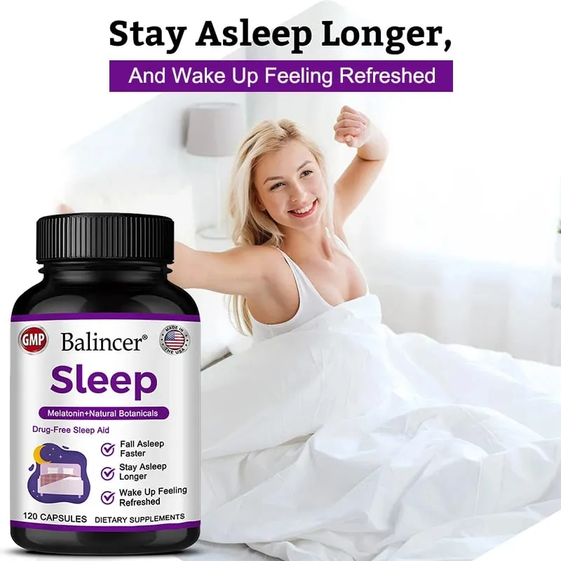 Valerian Root - Suporta para sa Kalmado at Relaksasyon Upang Maghanda para sa Kalusugan ng Sleep Nervous System na may Melatonin Extract 120 Capsules