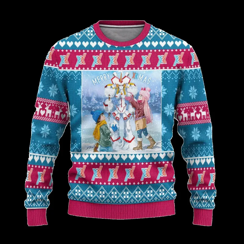 Anime One Piece Ruffy Weihnachten Hässlicher Pullover 3D Sweatshirt Tops Herbst Winter Cosplay Santa Claus Pullover Pullover Geschenk