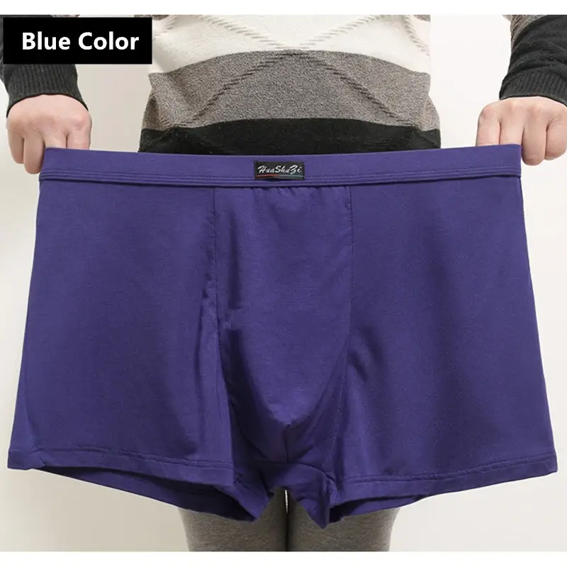 Bamboo Fiber Soft Boxers Man 140KG Plus Size 8XL 7XL 6XL Male Boxershorts Oversized Underpants Breathable Underwear Solid Pantie
