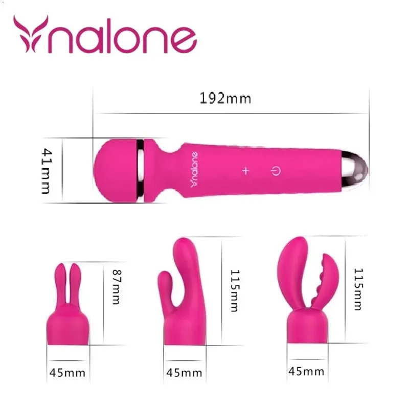 Nalone Rock Powerful Clitoris Vibrator USB Recharge Magic Wand AV Vibrator Massager Sexual Product Erotic Sex Toys for Women