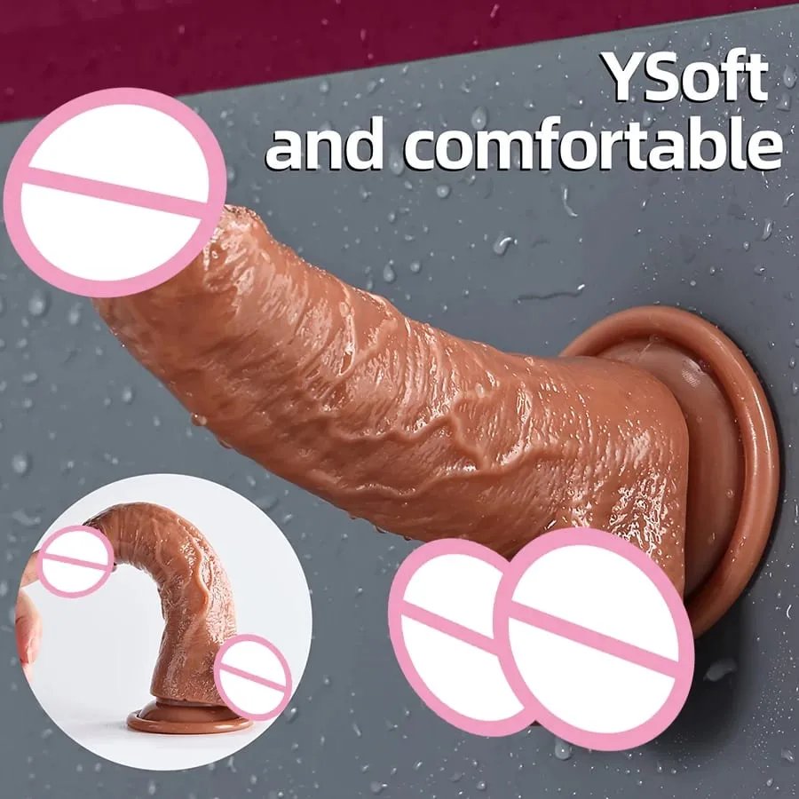 Ρεαλιστικά μαλακά Dildos με ισχυρή βεντούζα αυνανισμού Μεγάλο σημείο G Dildo σεξουαλικό παιχνίδι Κατάλληλο για γυναίκες και ζευγάρια Διεγέρτης πρωκτού κόλπου Ενήλικες Παιχνίδια σεξουαλικής επαφής για γυναίκες Ερωτικά Dildo πέους πρωκτικό βύσμα Γυναικείο ανδρικό πέος Ενηλίκων Παιχνίδι για αρχάριους πρωκτούς
