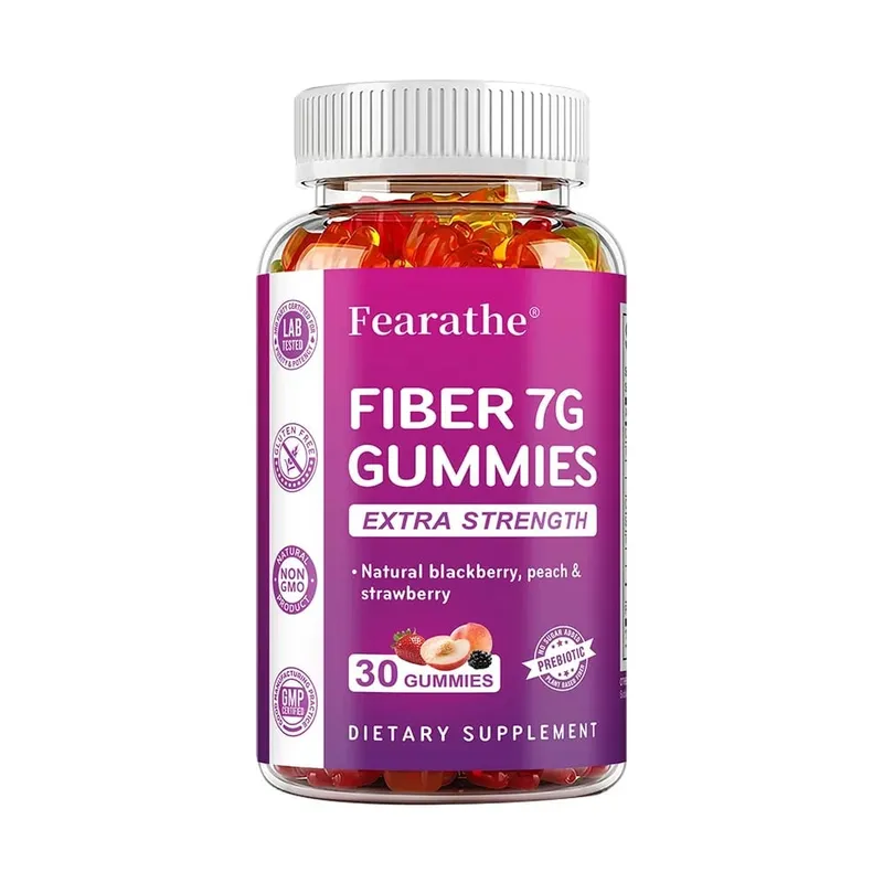 Prebiotic Fiber Gummies para sa Matanda - 7G Fiber Extrang Lakas - Zero Sugar Added - Digestive Health & Regularity Support