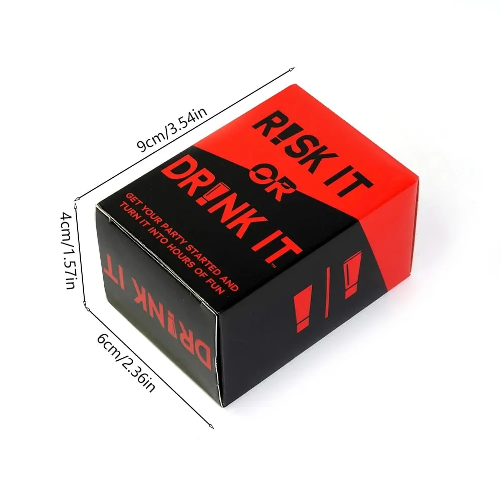 להסתכן או לשתות את זה משחק מסיבה כיף למכללה משחק קלפים משחק שתייה לילה לפני המשחק מצחיק מעז אתגרים שאלות מבוגרים