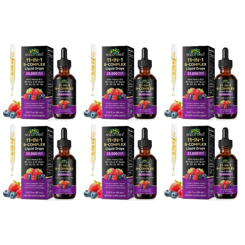 11-σε-1 B Complex Υγρές Σταγόνες με Methyl B12 Folate Biotin για Καθημερινό Ενεργειακό Μεταβολισμό Εγκεφάλου Εστίαση & Ανοσοποιητική Υποστήριξη 60ml